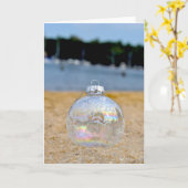 砂のクリスマス飾り カード (黄色い花)