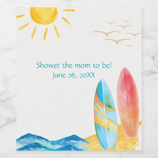 砂のサーフボード ワインラベル (シングルラベル)