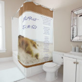 砂のシャワーカーテンの足跡 シャワーカーテン (インサイチュ)