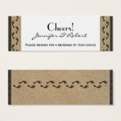 砂のドリンク結婚チケットの足跡 (正面&裏面)