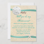 砂のドルビーチウェディング ブライズメイドカード 招待状 (正面)