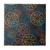 砂のドル ライン 赤 黄 青 タイル (正面)