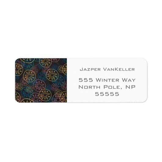 砂のドル ライン 赤 黄 青 ラベル (正面)