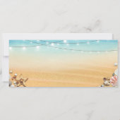 砂のハートと結婚式の航空券 招待状 (裏面)