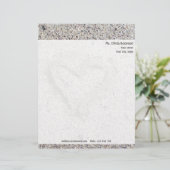 砂のハートのレター（返信先付） レターヘッド (スタンド正面)