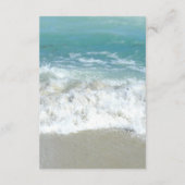 砂のハートの囲いビーチ結婚式 エンクロージャーカード (裏面)