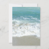 砂のハートの風光明媚なビーチは私の花嫁になる 招待状 (裏面)