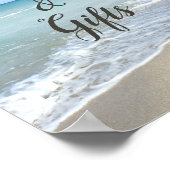 砂のハートの風光明媚なビーチカスタムウェディング ポスター