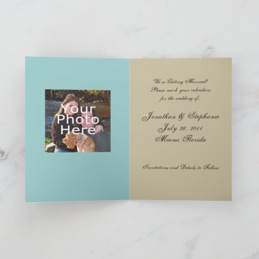 砂のハートビーチ、日付カードの保存 案内状 (内部)