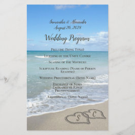 砂のハートプログラムのビーチ結婚式