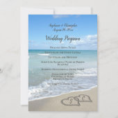 砂のハートプログラムのビーチ結婚式 (正面)