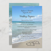 砂のハートプログラムのビーチ結婚式 (正面/裏面)