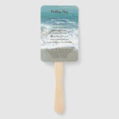 砂のハートプログラムのビーチ結婚式 ハンドファン (裏面)