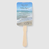 砂のハートプログラムのビーチ結婚式 ハンドファン (正面)