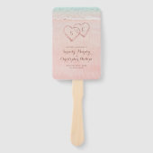 砂のハートプログラムのピンクビーチ結婚式 ハンドファン (正面)