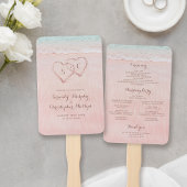 砂のハートプログラムのピンクビーチ結婚式 ハンドファン