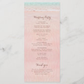 砂のハートプログラムのピンクビーチ結婚式 プログラム (裏面)