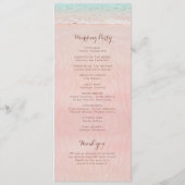 砂のハートプログラムのピンクビーチ結婚式 プログラム (裏面)