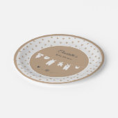 砂のハートボホ男女兼用ベイビーシャワー ペーパープレート (アングル)