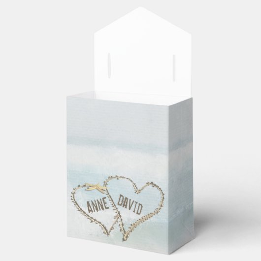 砂のハート水彩とヒトデ フェイバーボックス (オープン)