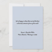 砂のハート(カスタマイズ可結婚能) 案内状 (裏面)