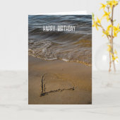 砂のハート　愛は最小限 カード (黄色い花)