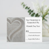 砂のハートRSVPカード 出欠カード (スタンド正面)