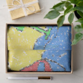 砂のバケツとショベルのビーチモザイクかわいい 薄葉紙 (ギフト)