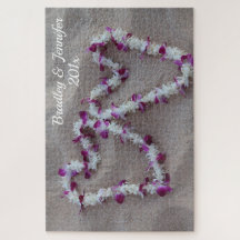 砂のパズルのハワイのハート