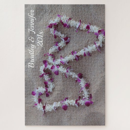 砂のパズルのハワイのハート ジグソーパズル (縦)