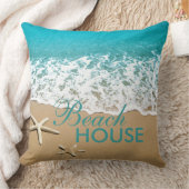 砂のヒトデが付いているビーチ クッション (ブランケット)