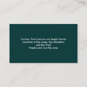 砂のヒトデが付いているビーチ 名刺 (裏面)