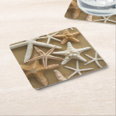 砂のヒトデ スクエアペーパーコースター (アングル)
