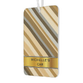 砂のビーチのインスパイア色のパターンと名前 カーエアーフレッシュナー (左)