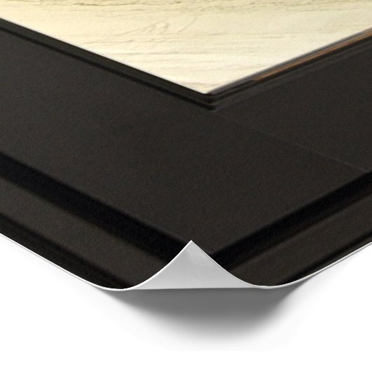 砂のビーチブラックフレームウフェイクィンドウの錯覚 ポスター (角)