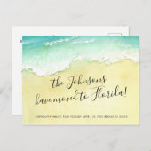 砂のビーチ海波がフロリダに移動 案内ポストカード (正面/裏面)