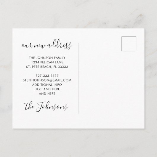 砂のビーチ海波がフロリダに移動 案内ポストカード (裏面)