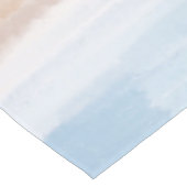 砂のビーチ海波サンセット抽象芸術水色 ショートテーブルランナー (コーナー)