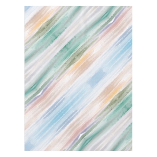 砂のビーチ海波サンセット抽象芸術水色 テーブルクロス (正面)