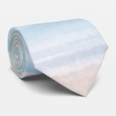 砂のビーチ海波サンセット抽象芸術水色 ネクタイ (ロール)