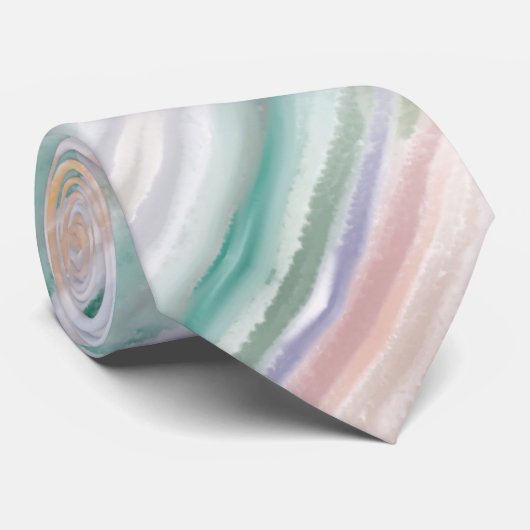 砂のビーチ海波サンセット抽象芸術水色 ネクタイ (ロール)