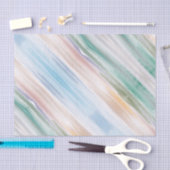 砂のビーチ海波サンセット抽象芸術水色 薄葉紙 (クラフト)