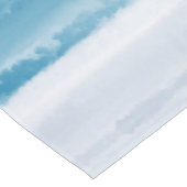 砂のビーチ海波抽象芸術水色 ショートテーブルランナー (コーナー)