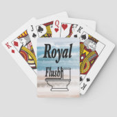 砂のビーチ海波抽象芸術水色 トランプ (裏面)