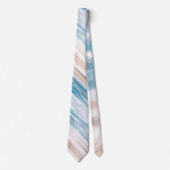 砂のビーチ海波抽象芸術水色 ネクタイ (正面)