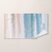 砂のビーチ海波抽象芸術水色 バスタオルセット (ハンドタオル)