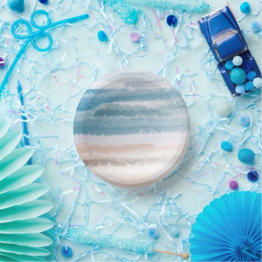 砂のビーチ海波抽象芸術水色 ペーパーボウル (パーティー)