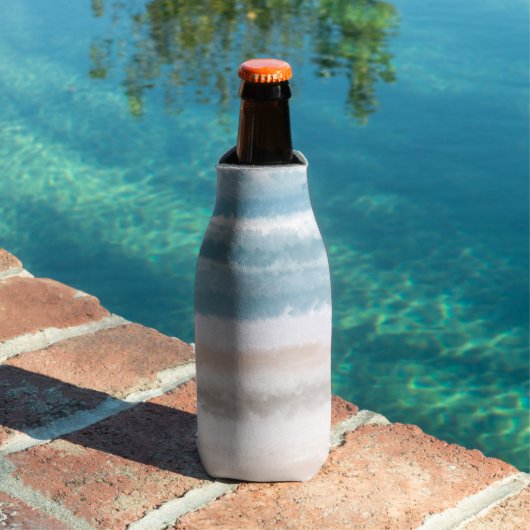 砂のビーチ海波抽象芸術水色 ボトルクーラー (インサイチュ プール)