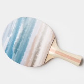 砂のビーチ海波抽象芸術水色 卓球ラケット (横)
