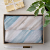 砂のビーチ海波抽象芸術水色 薄葉紙 (ギフト)